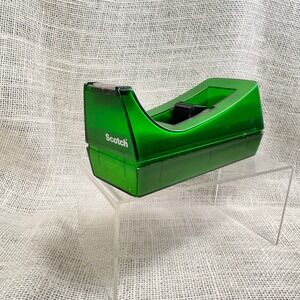 Scotch C-38 Desk Tape Dispenser Translucent Emerald Green Weighted 6 Inch